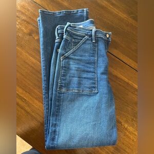 MOTHER Blue Denim jeans the patch maven heel